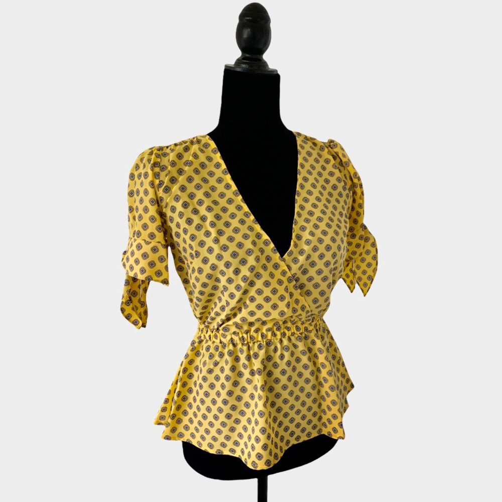 MICHAEL Michael Kors Medallion Print, Tie-Sleeve Top